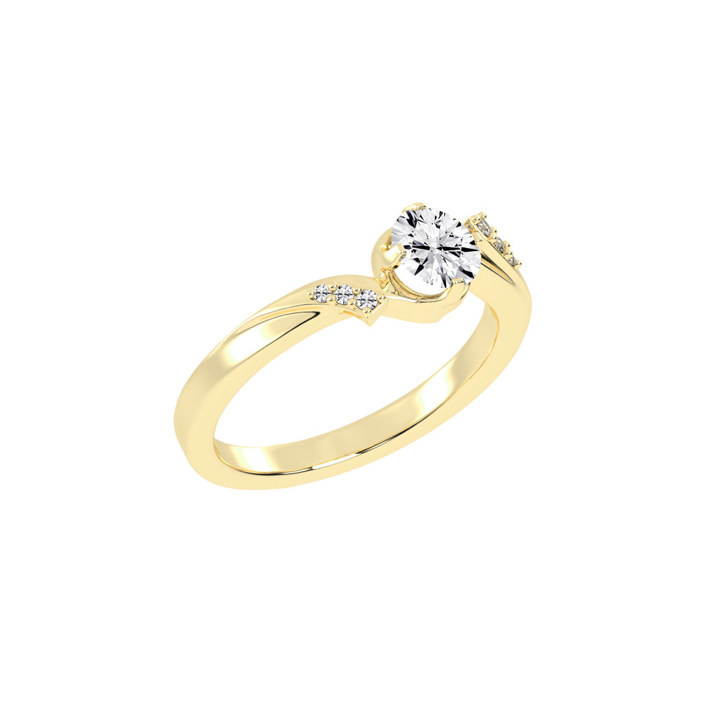 Sidoria twist setting round cut lab diamond ring