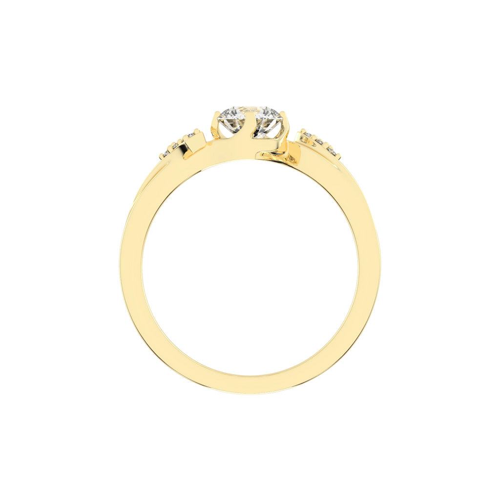 Sidoria twist setting round cut lab diamond ring