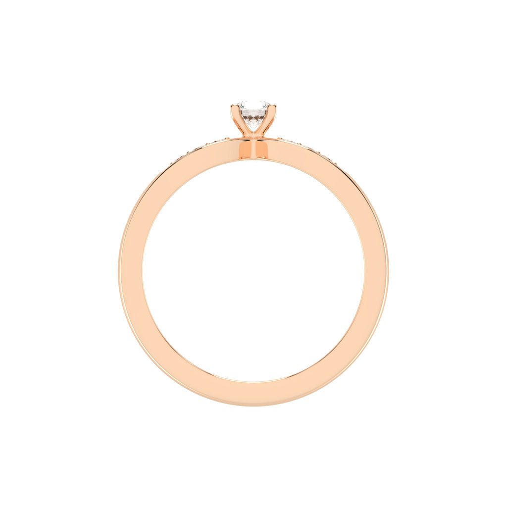 Delivella Split shank round cut delicate lab diamond ring