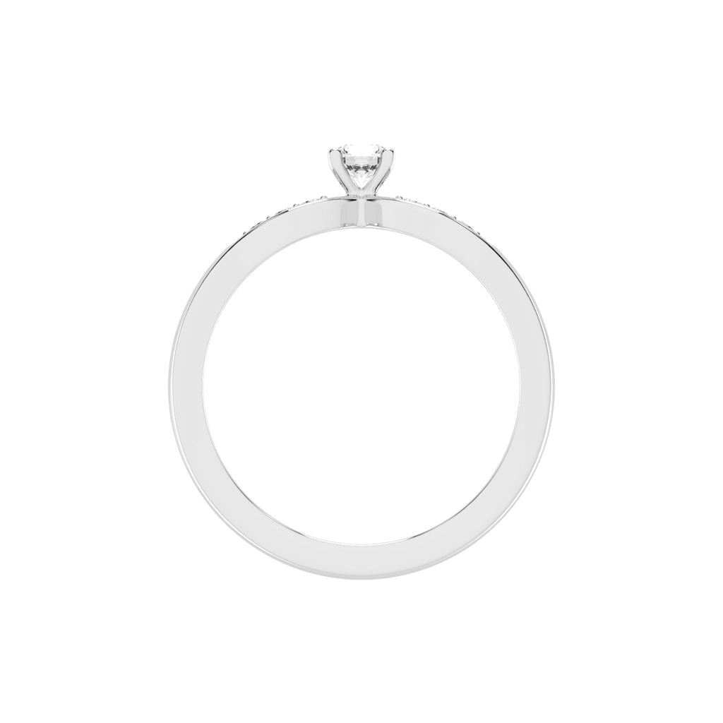 Delivella Split shank round cut delicate lab diamond ring