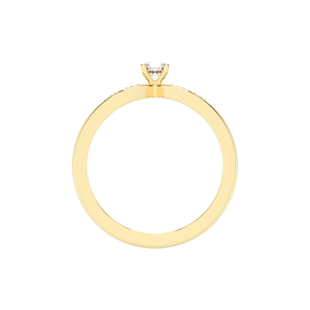 Delivella Split shank round cut delicate lab diamond ring