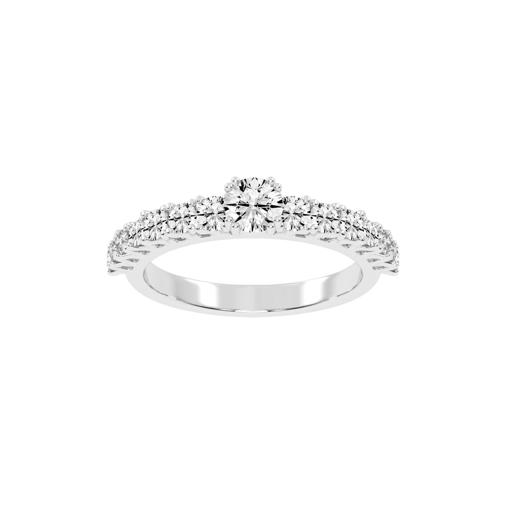 Lumiside Double Prong Round Cut Lab Diamond Ring