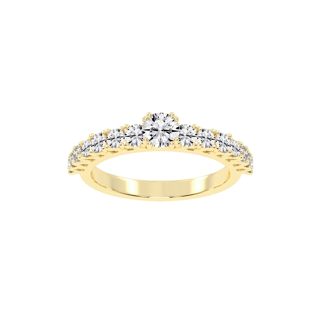 Lumiside Double Prong Round Cut Lab Diamond Ring