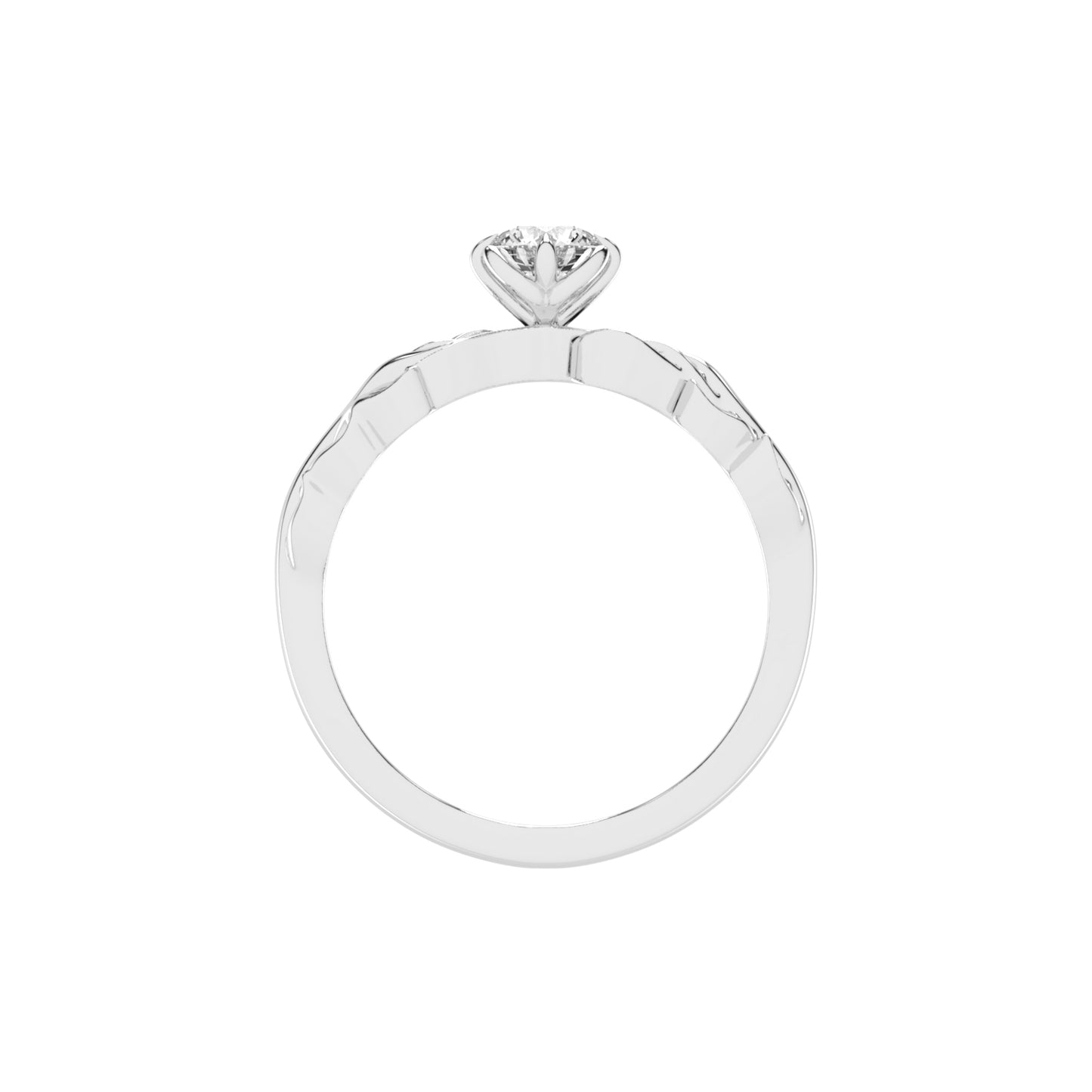 Gleamira Fire Rose Round Cut Classic Lab Diamond Ring