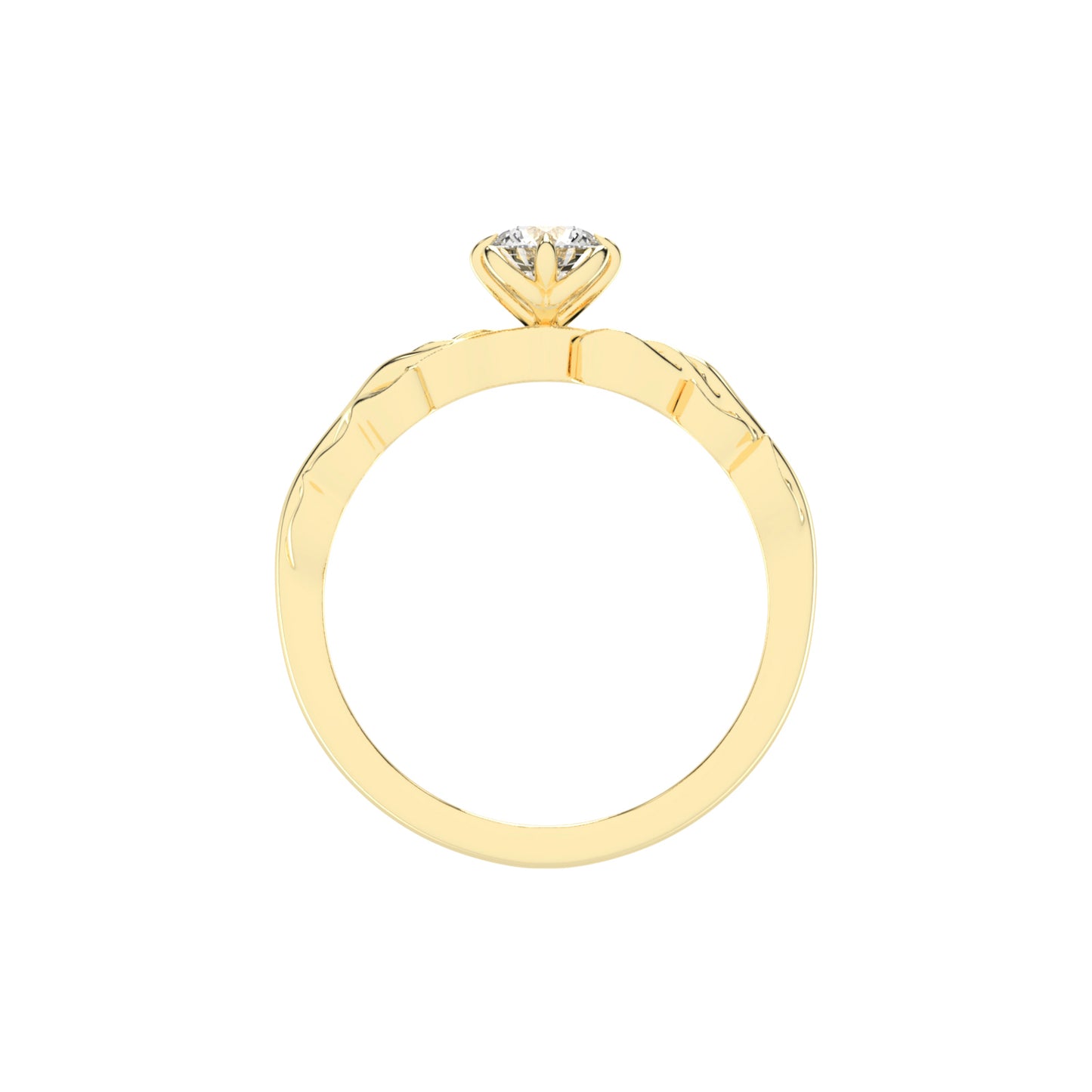 Gleamira Fire Rose Round Cut Classic Lab Diamond Ring