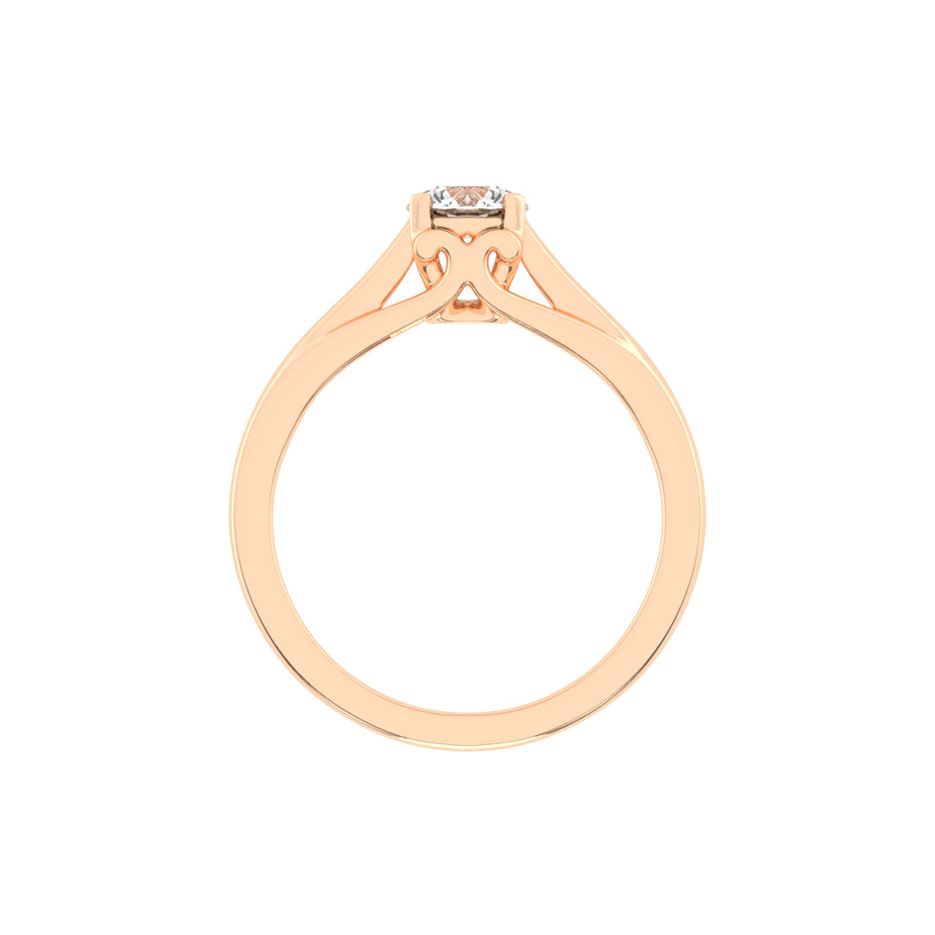 Soliessa Round Cut Solitaire Lab Diamond Ring
