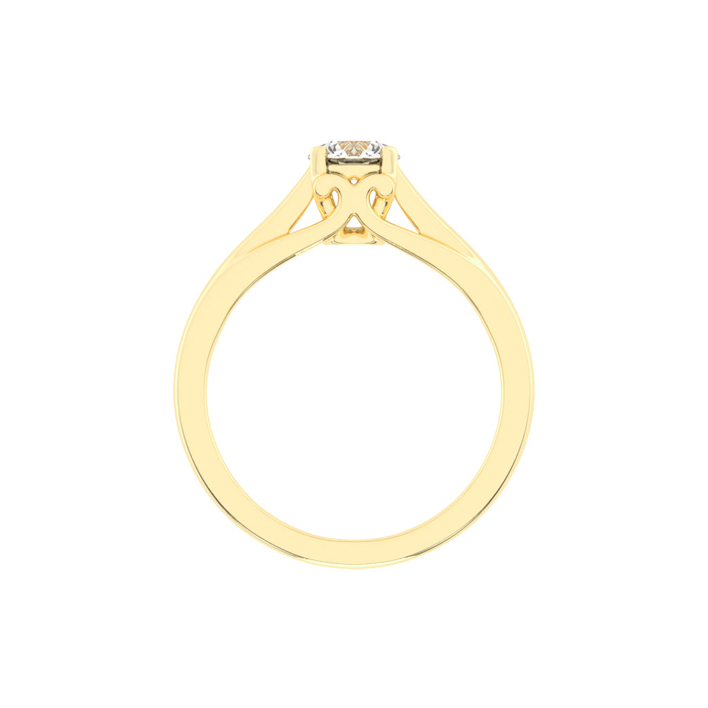 Soliessa Round Cut Solitaire Lab Diamond Ring