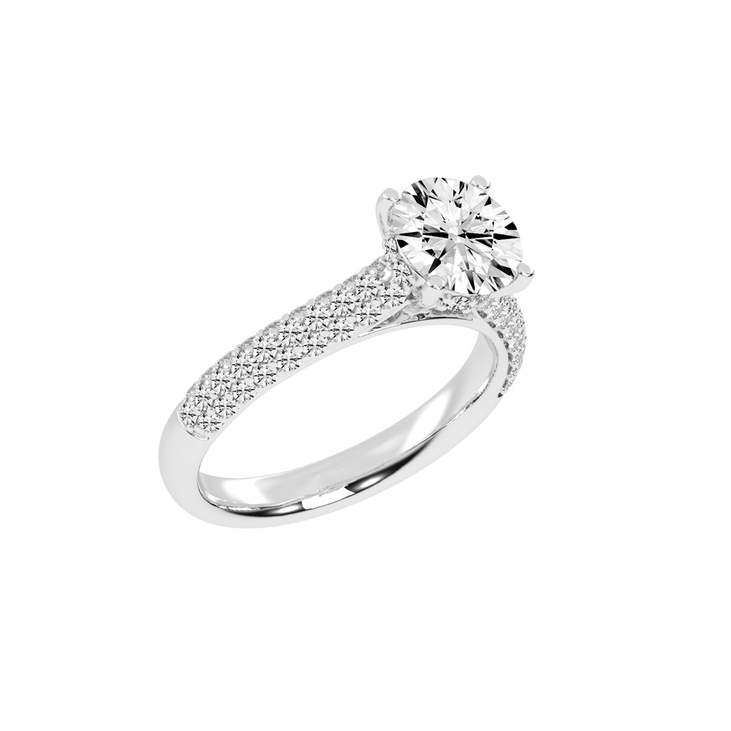 Truevow Round Cut Engagement Lab Diamond Ring