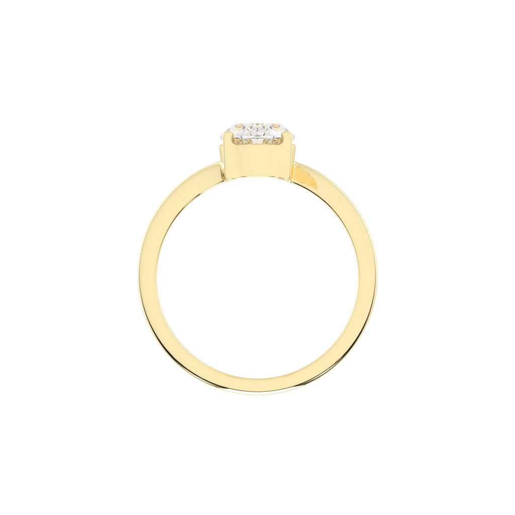 Modern Swirl Solitaire Ring