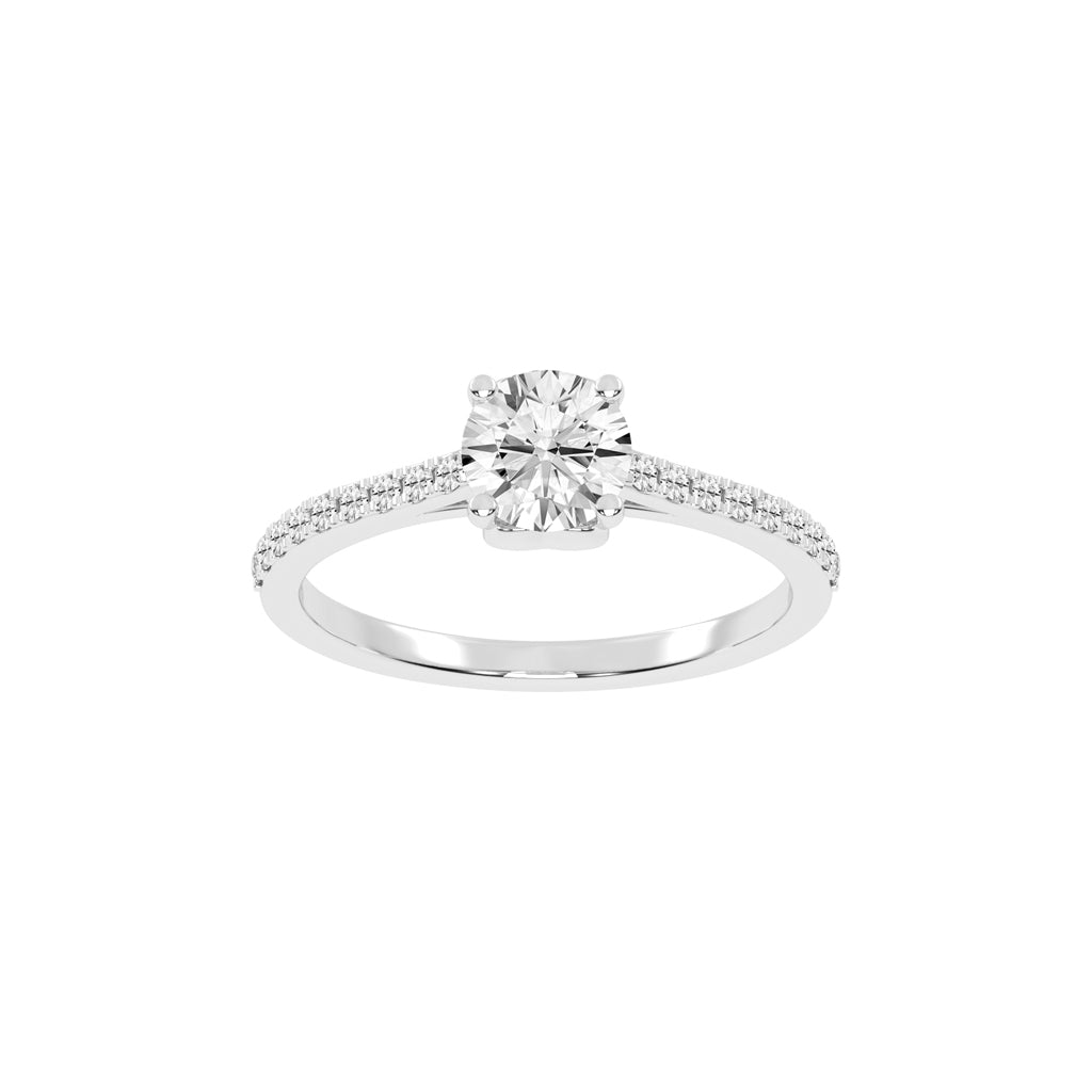 Celestia Pavé Lab Diamond Engagement Ring