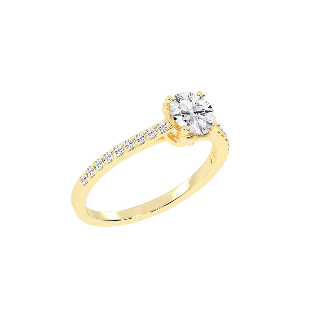 Celestia Pavé Lab Diamond Engagement Ring