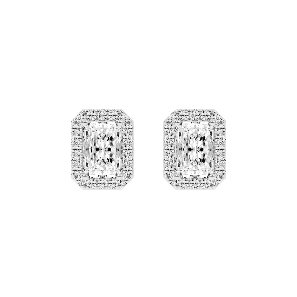 Dazzling Halo Stud Earrings
