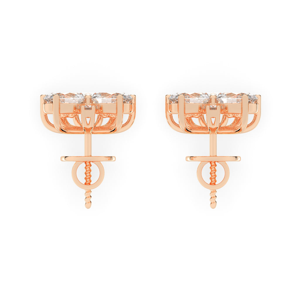 Trilogy Blossom Sparkle Stud Earrings