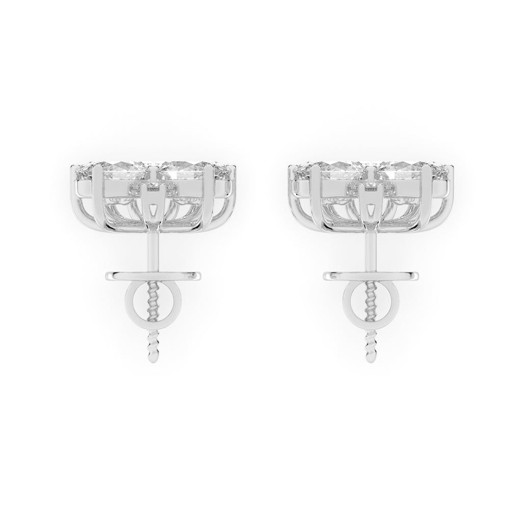 Trilogy Blossom Sparkle Stud Earrings