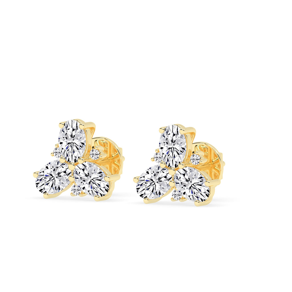 Trilogy Blossom Sparkle Stud Earrings