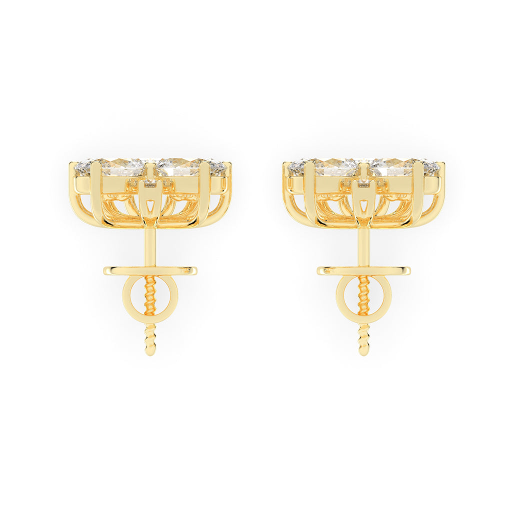 Trilogy Blossom Sparkle Stud Earrings