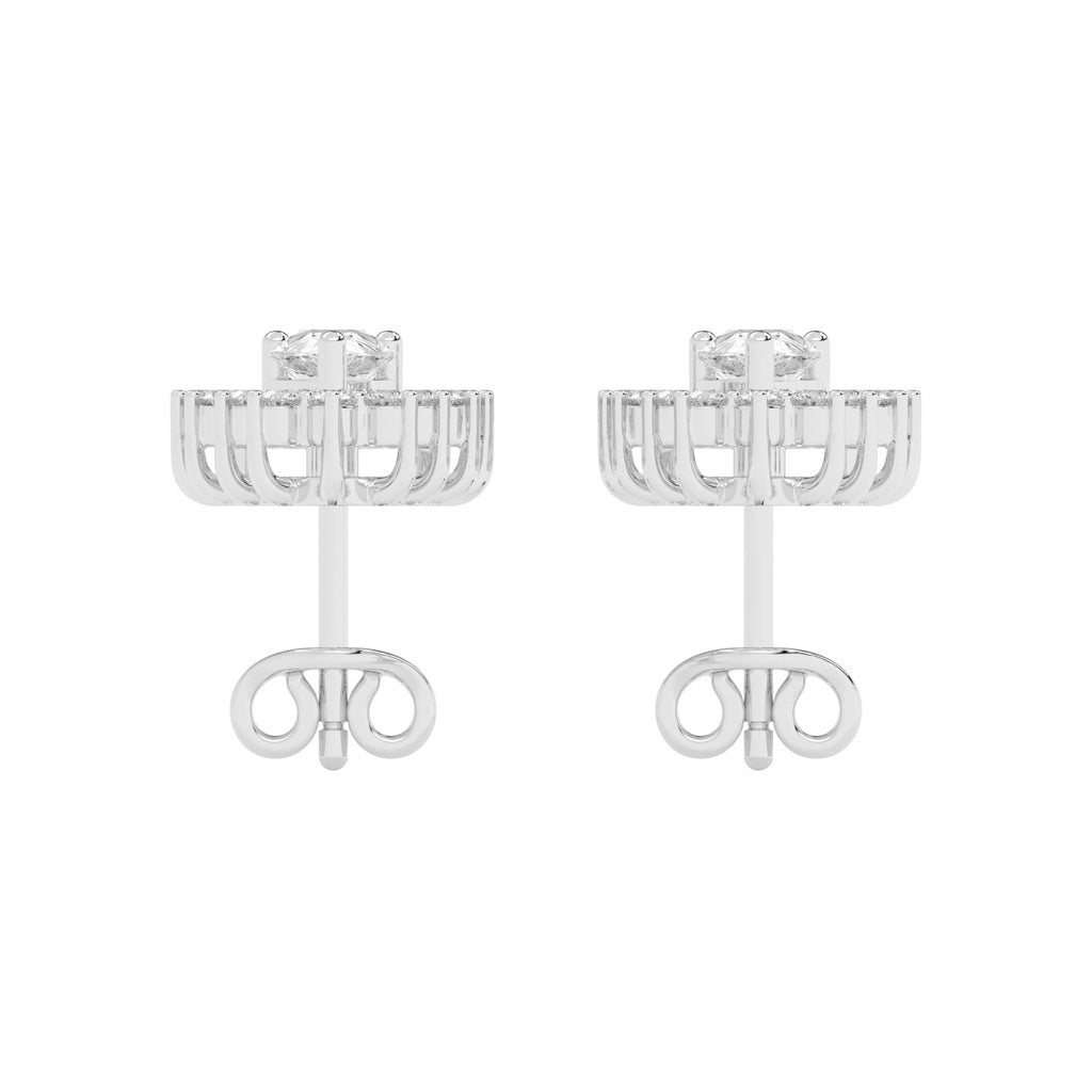 Pear Drop Chevron Stud Earrings