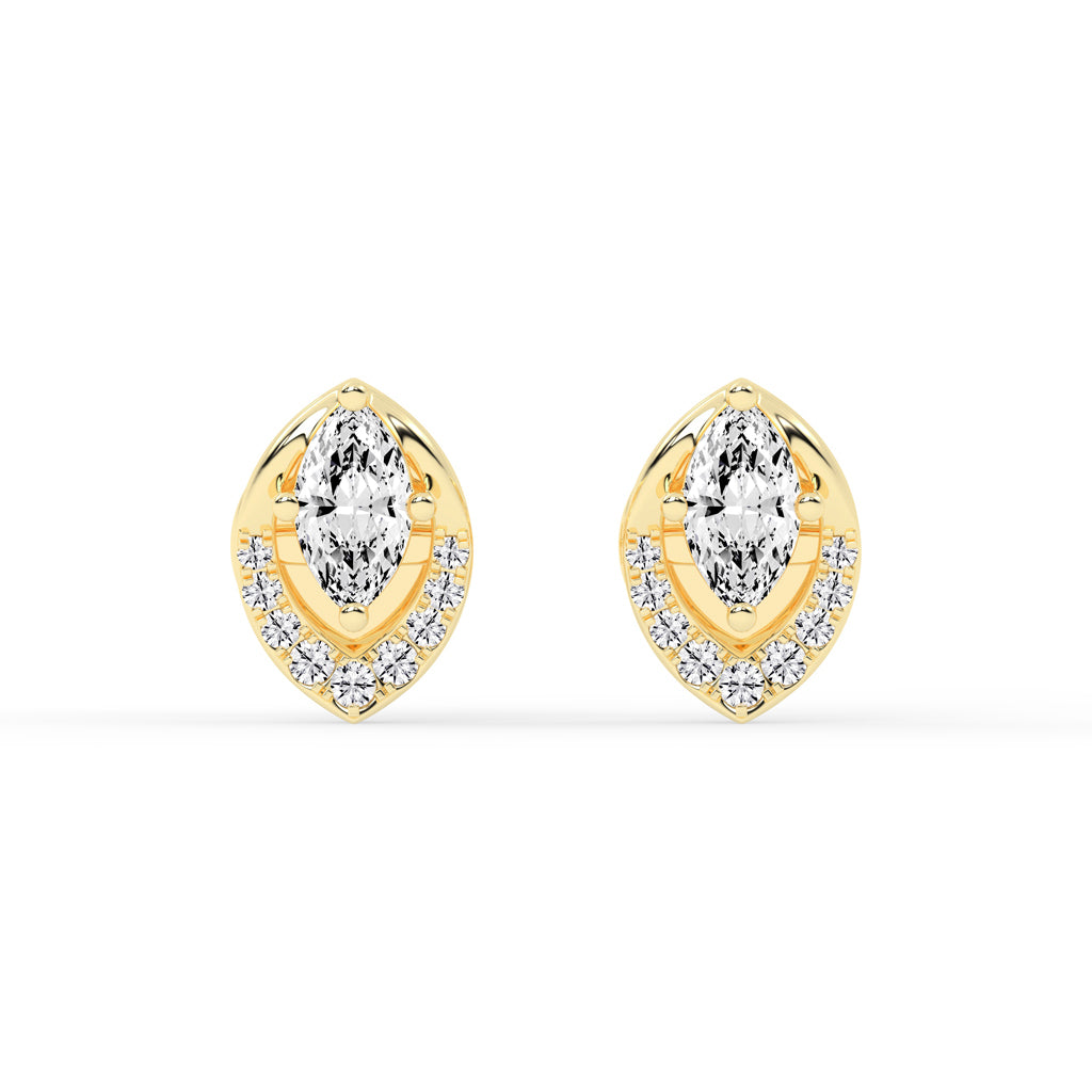 Luminous Marquise Sparkle Stud Earrings