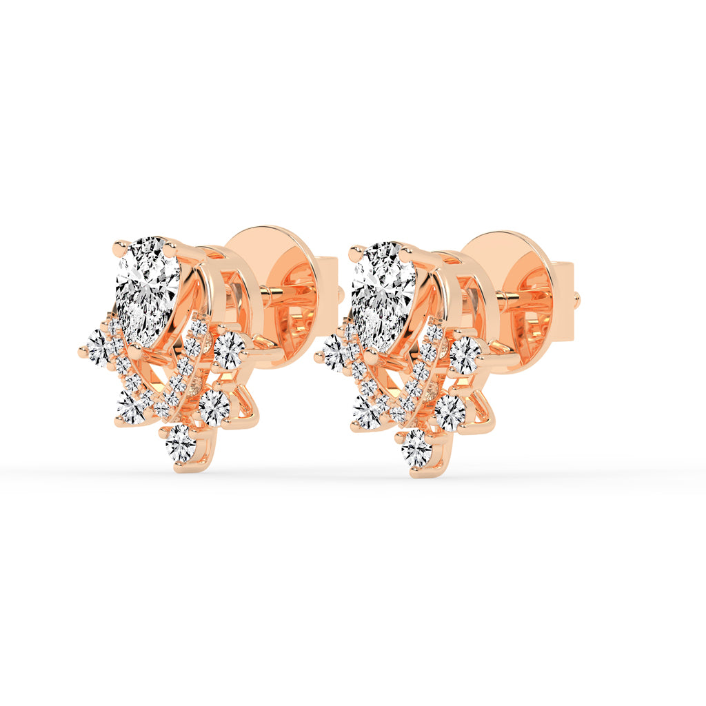 Aurora Drip – Teardrop Cluster Earrings