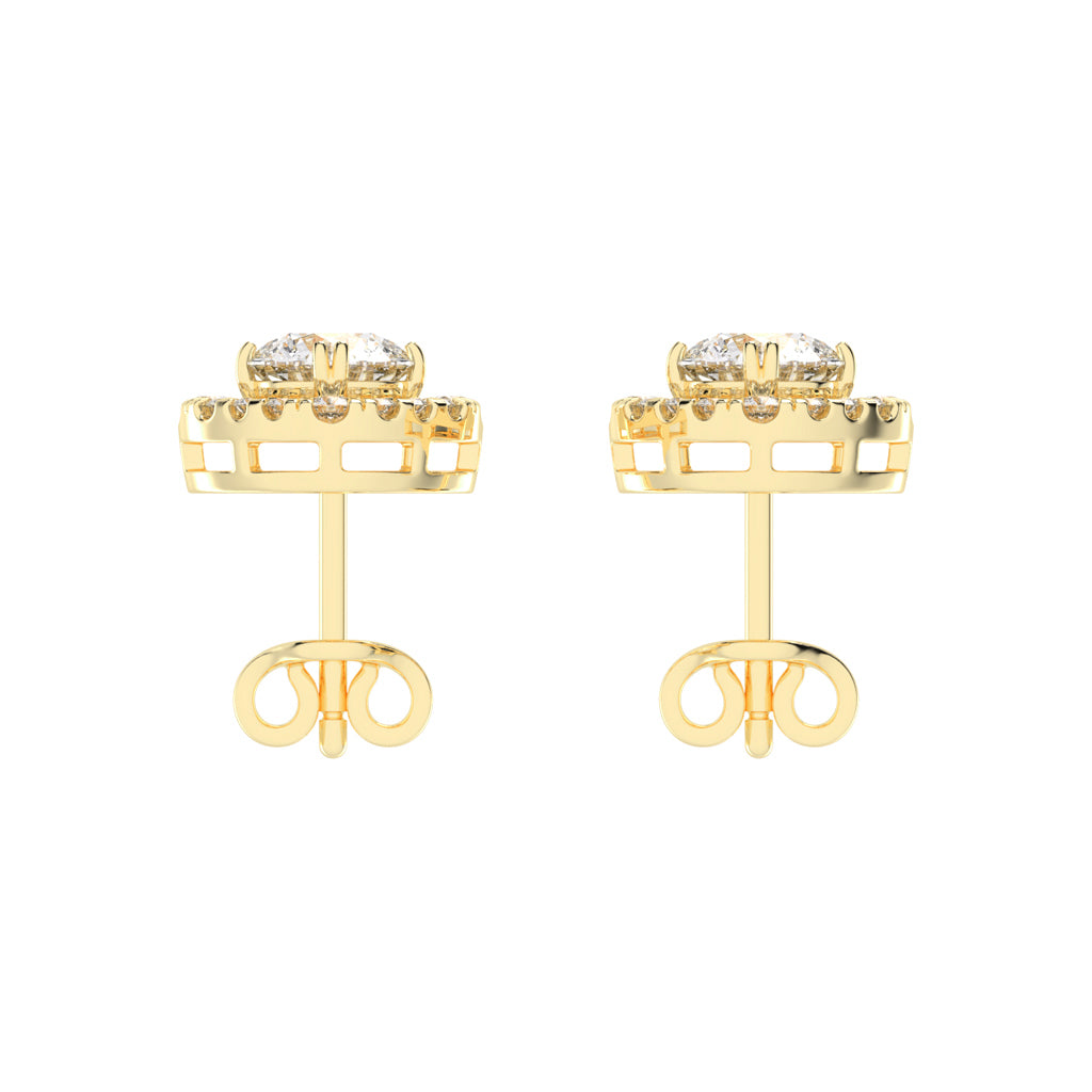 Radiance Crest – Cushion Halo Studs