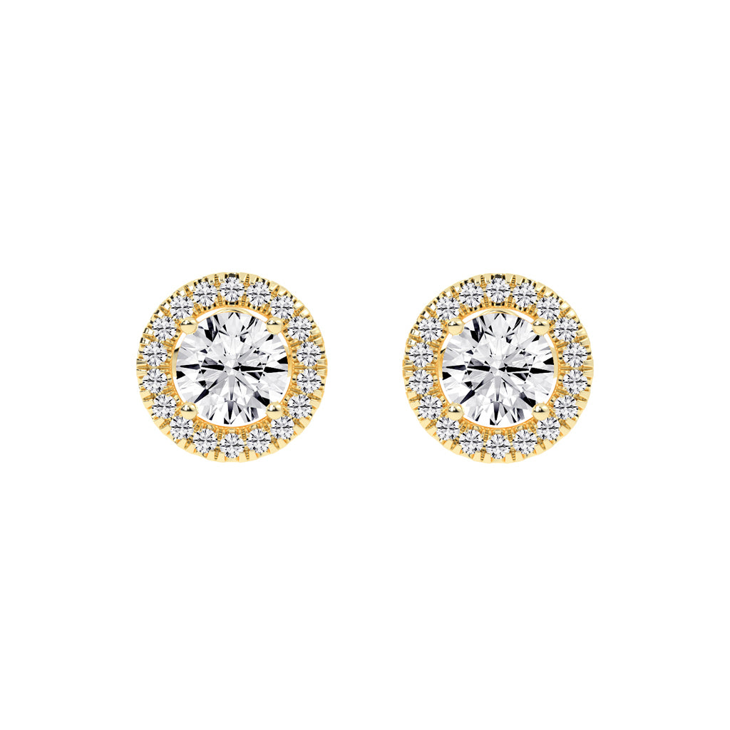Luna Gleam – Double Halo Studs
