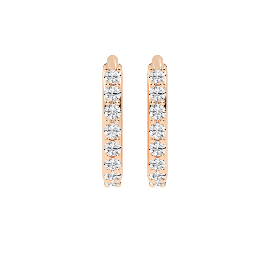 Glamour Pave Diamond Embrace Hoops