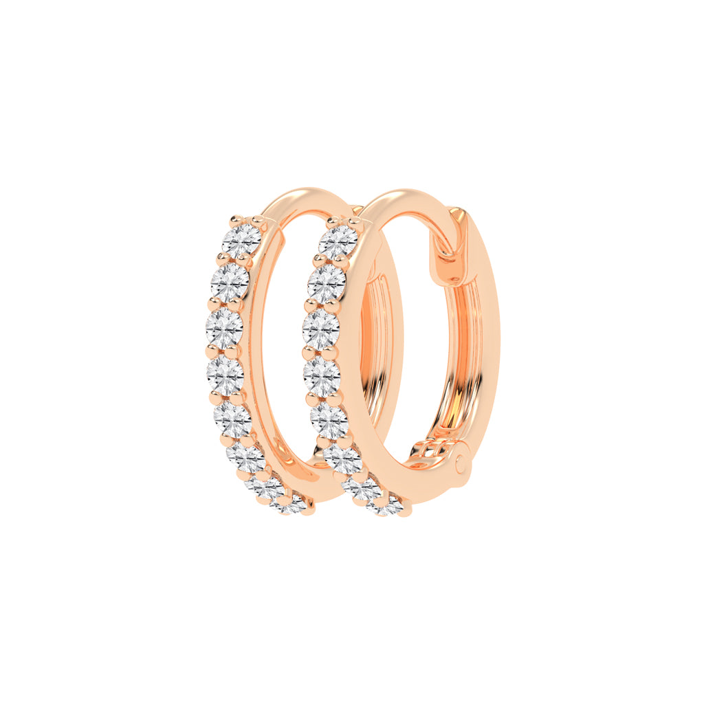 Glamour Pave Diamond Embrace Hoops