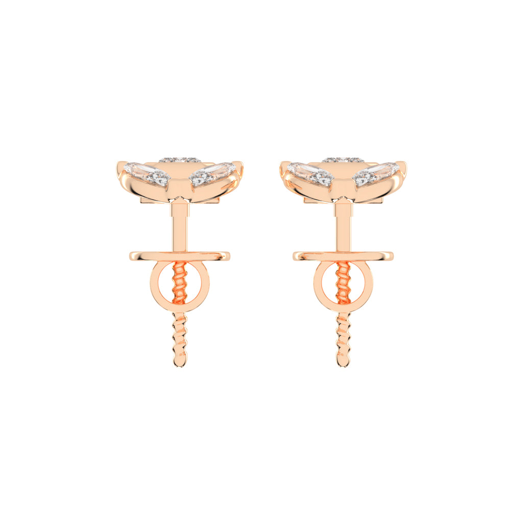 Allure Emerald Cut Marquise Diamond Studs