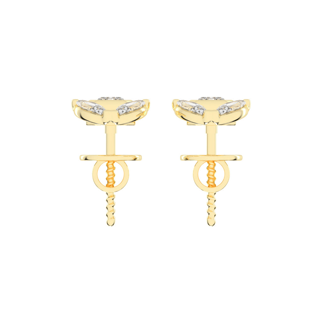 Allure Emerald Cut Marquise Diamond Studs