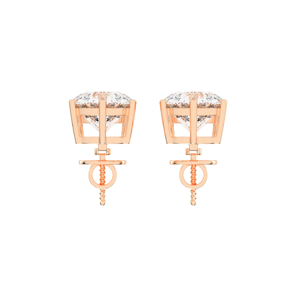 "Twin Star" Dual Diamond Drop Earrings