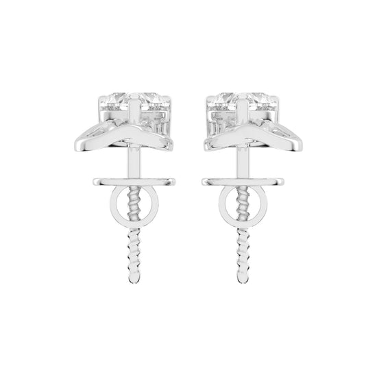 Linked Hearts Diamond Stud Earrings