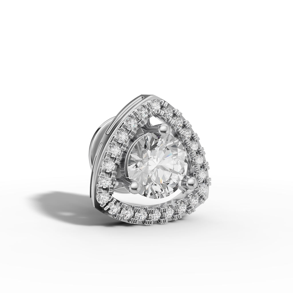 Vertex Sparkle Triangle Frame Earrings