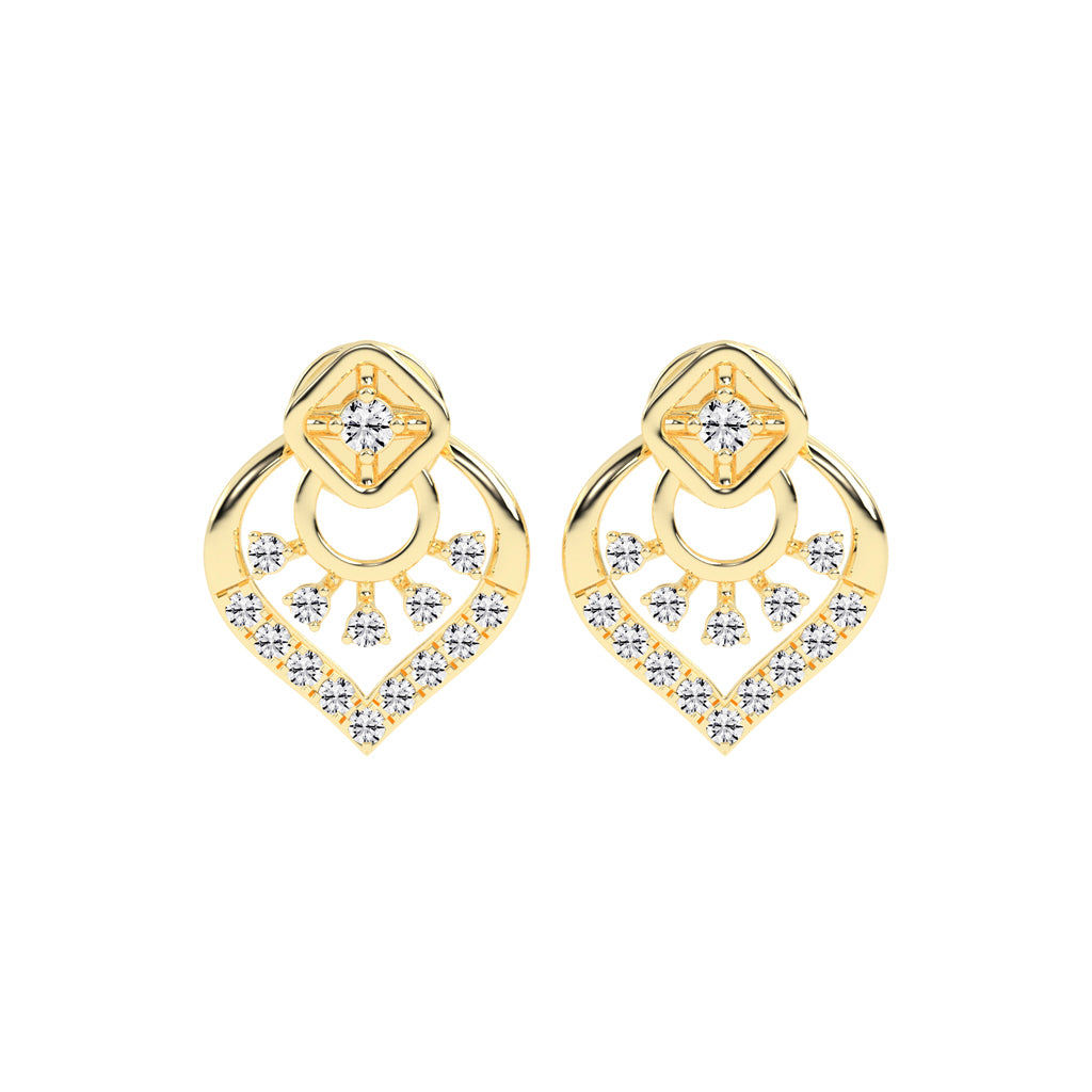 Arched Blossom Sparkle Earrings