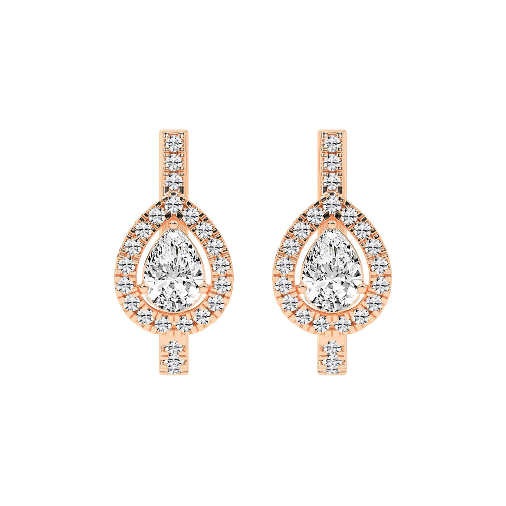 "Tear of Light" Pavé Accent Earrings