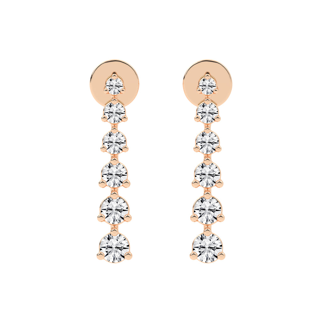 Linear Brilliance Cascade Earrings