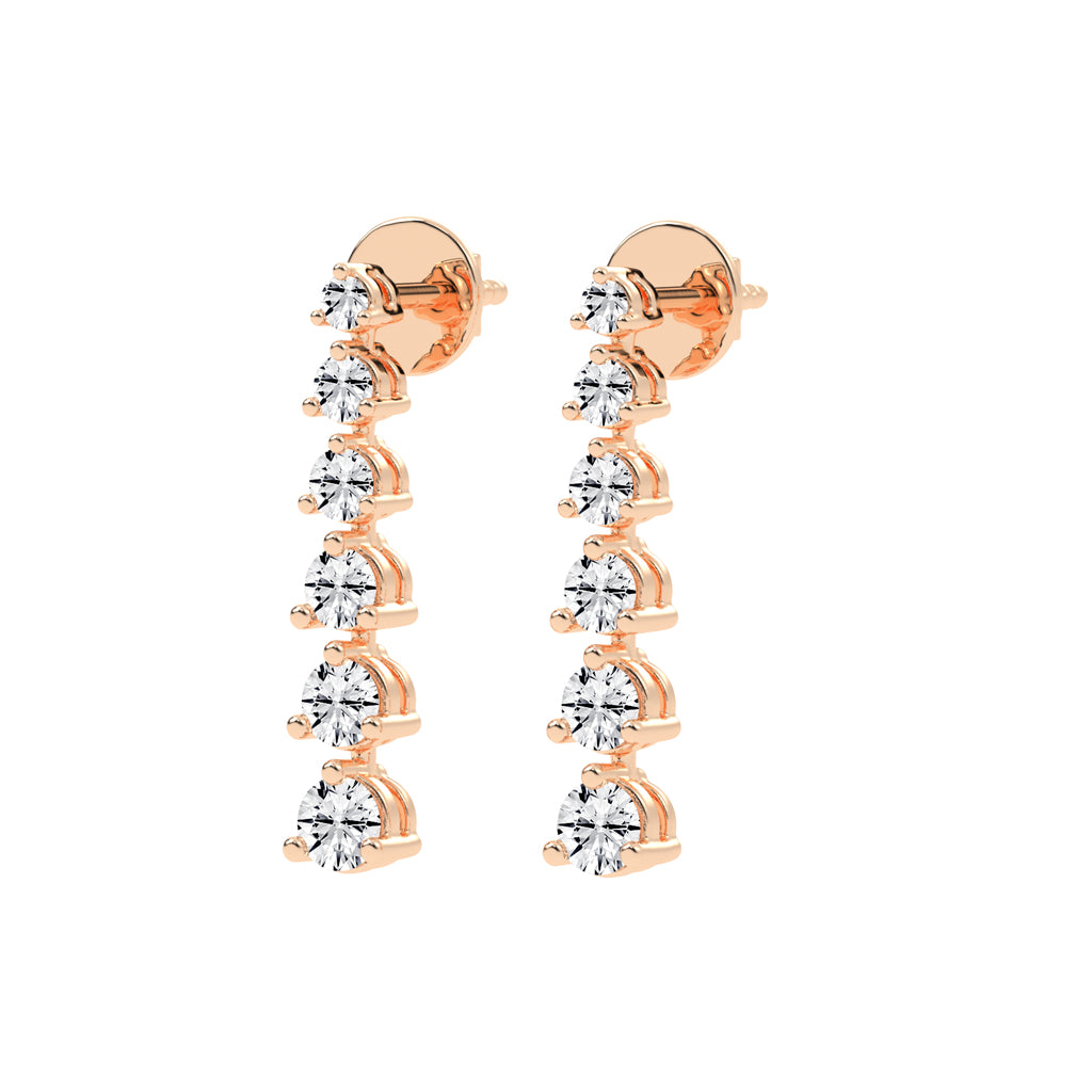 Linear Brilliance Cascade Earrings