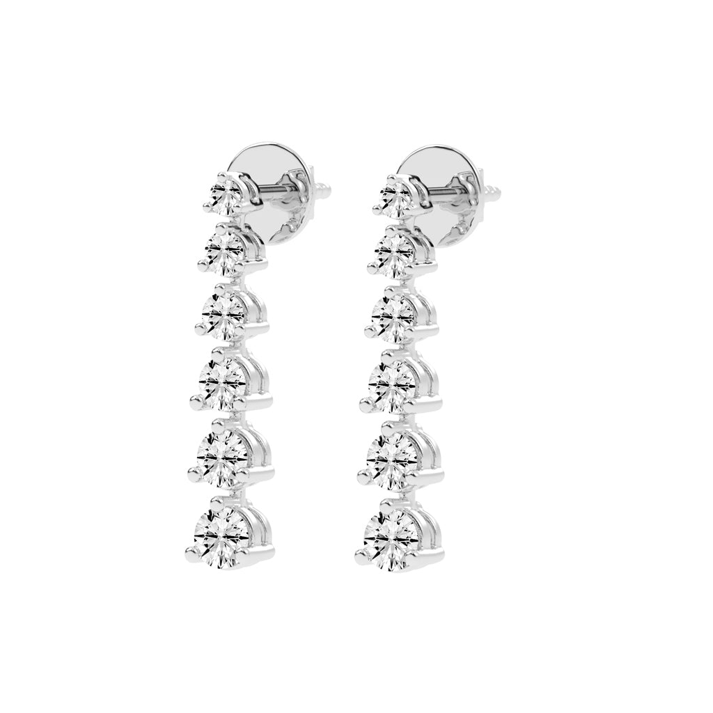 Linear Brilliance Cascade Earrings