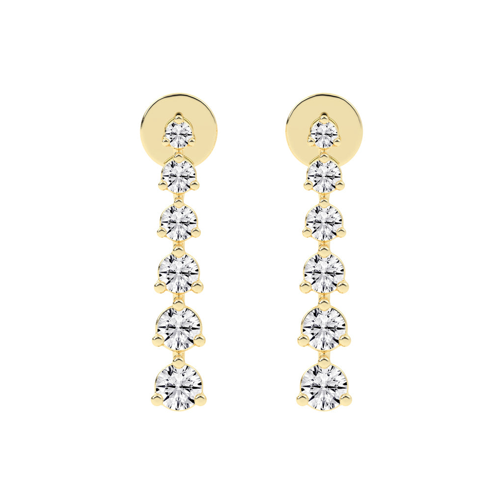 Linear Brilliance Cascade Earrings