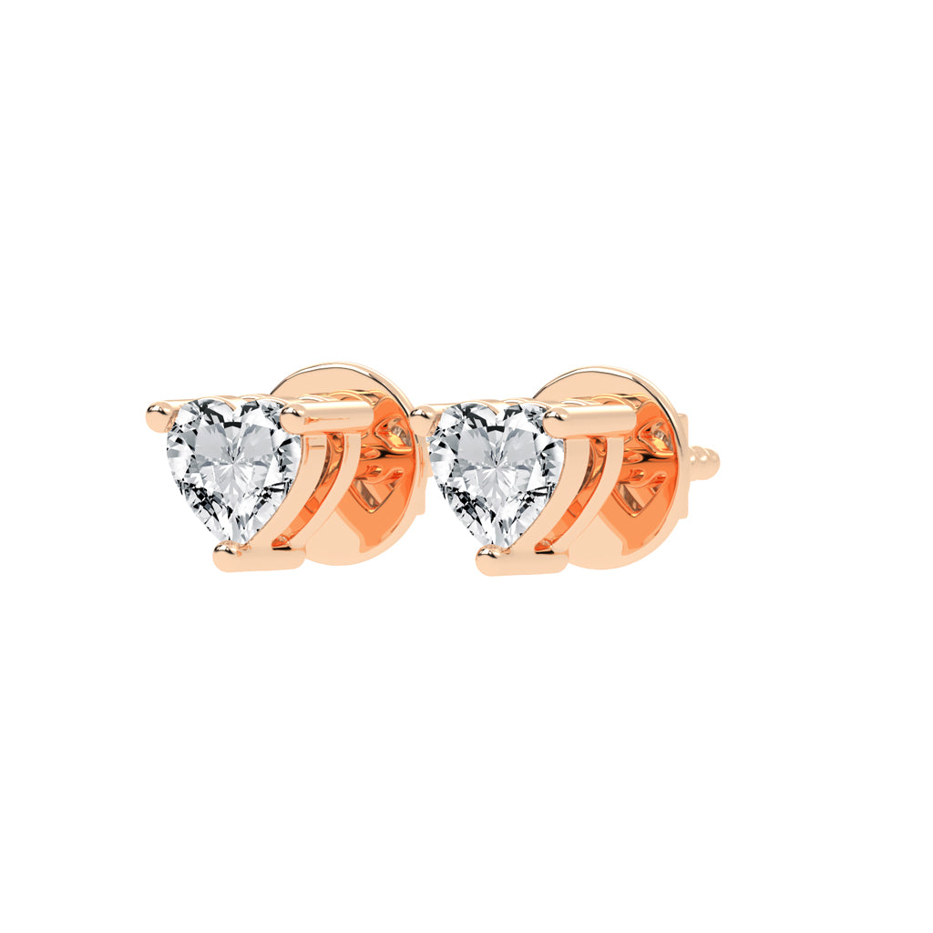 Elegant Heart Stud Earrings