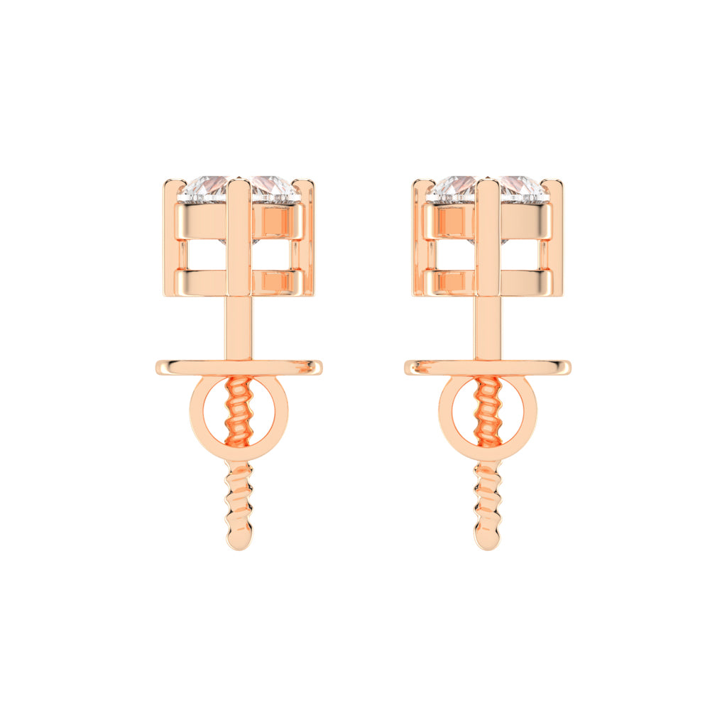 Elegant Heart Stud Earrings