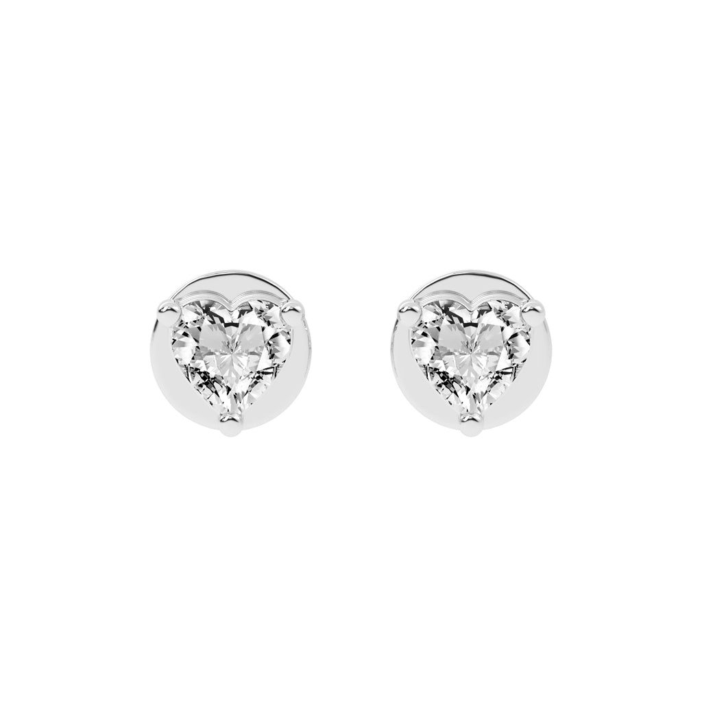 Elegant Heart Stud Earrings