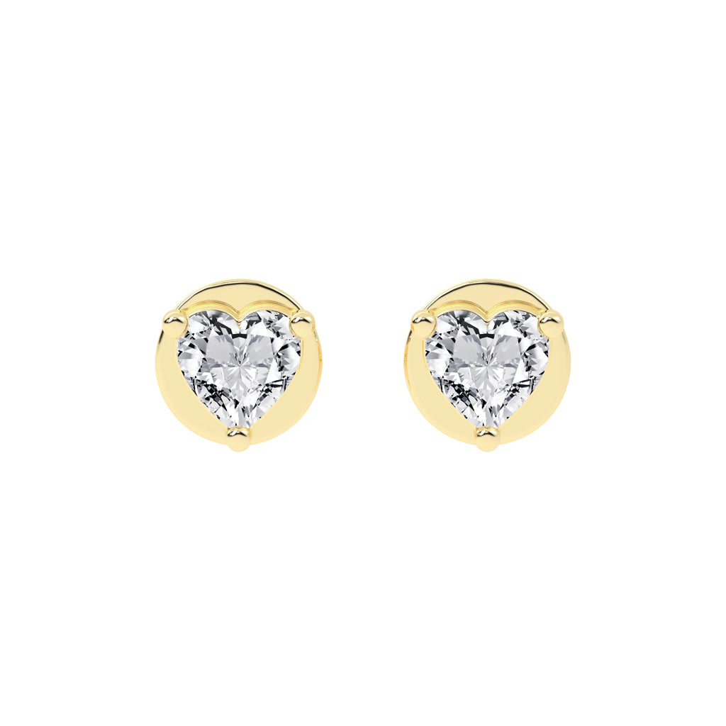 Elegant Heart Stud Earrings