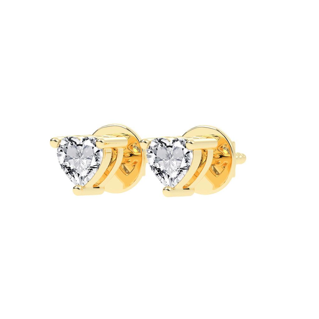 Elegant Heart Stud Earrings