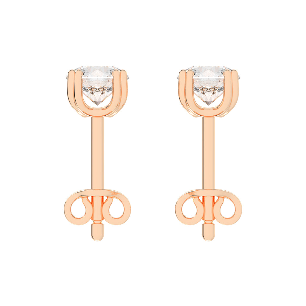 Dazzling Round Brilliant Stud Earrings