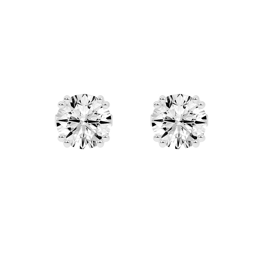 Dazzling Round Brilliant Stud Earrings