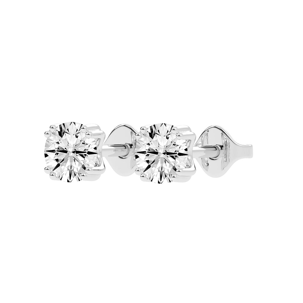 Dazzling Round Brilliant Stud Earrings