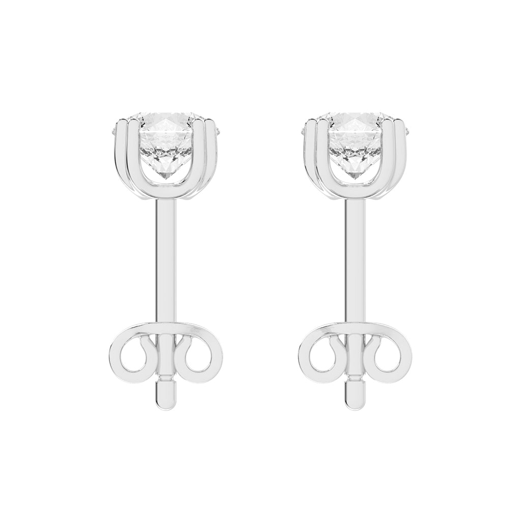 Dazzling Round Brilliant Stud Earrings