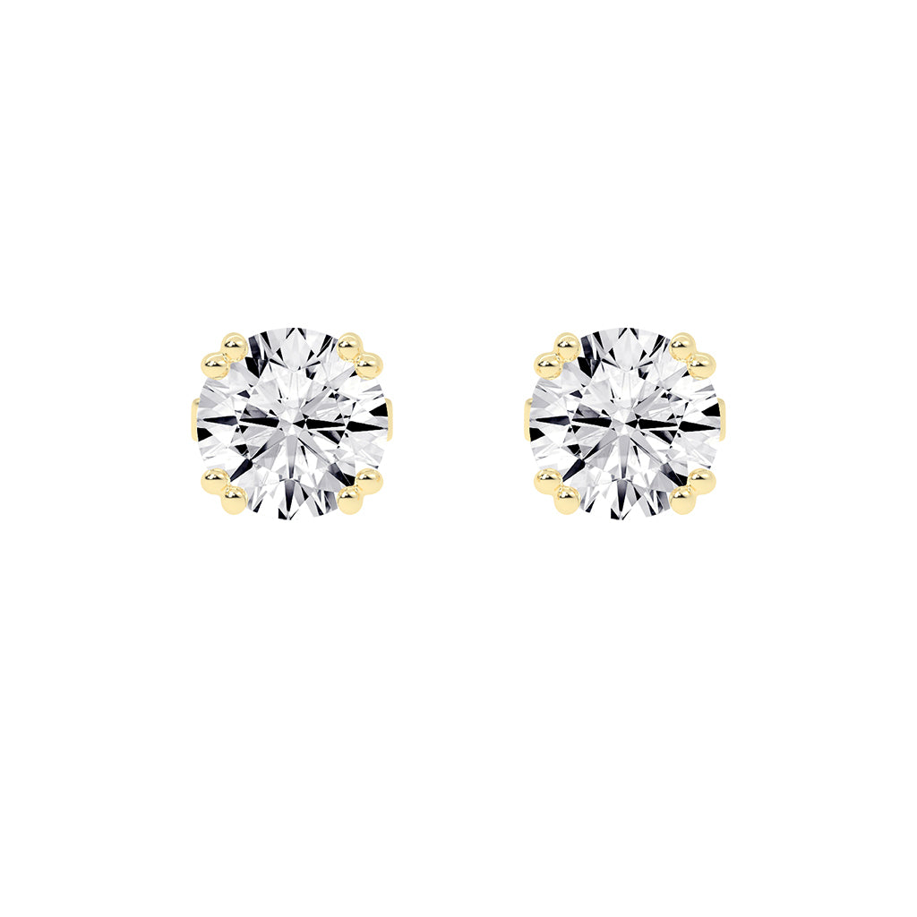 Dazzling Round Brilliant Stud Earrings