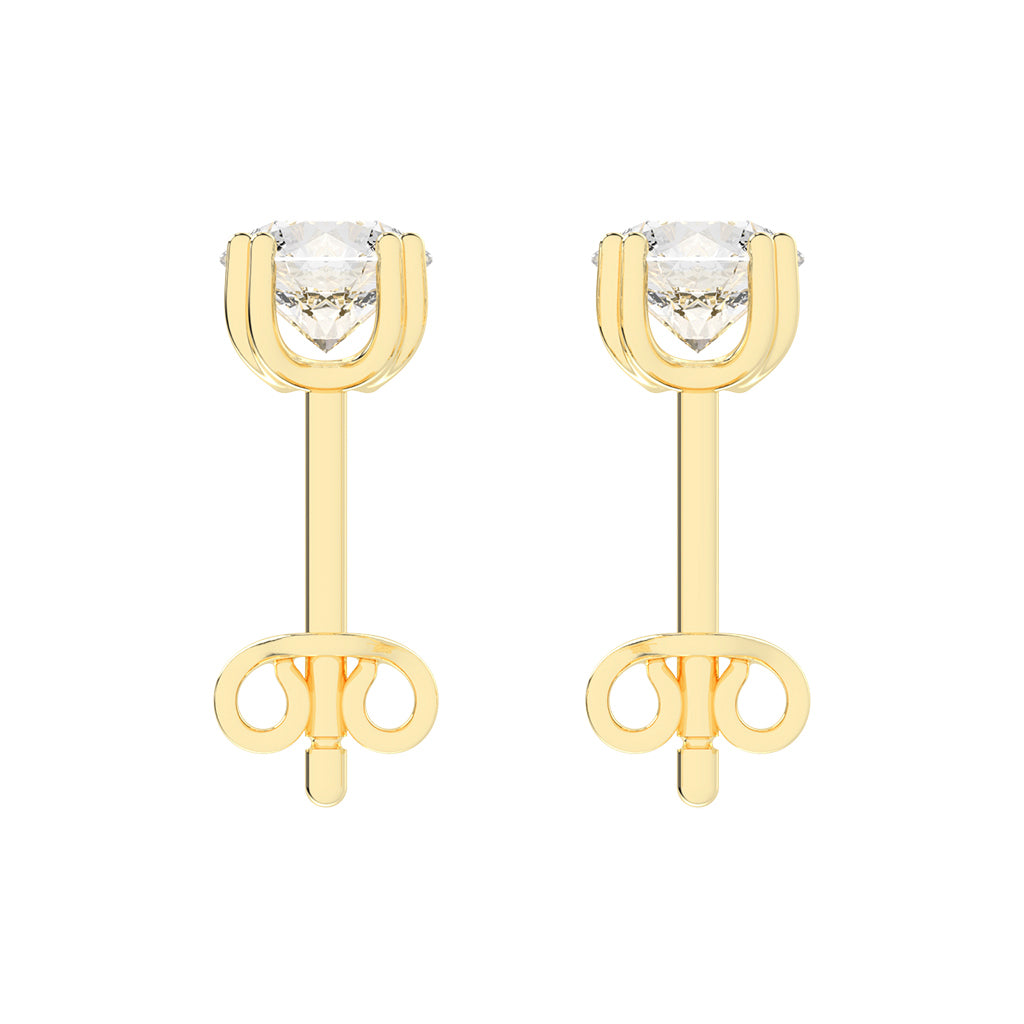 Dazzling Round Brilliant Stud Earrings