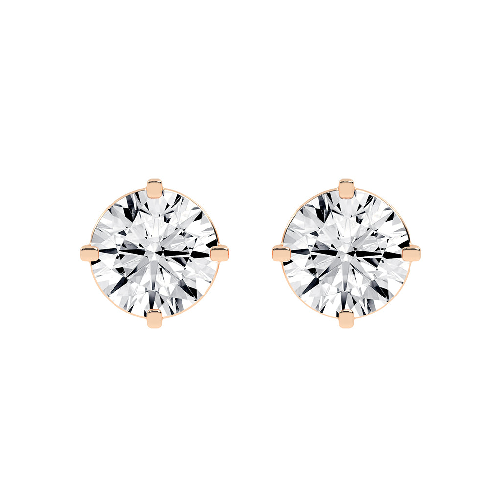 Classic Four-Prong Solitaire Stud Earrings